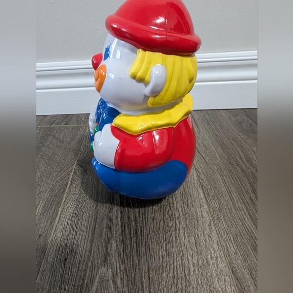 COPY - Musical and Wobble toy clown .  Plastic. Unbranded. EUC. It jingles when… - Picture 3 of 6
